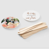 Elegantes orangefarbenes Foto für Hochzeit Fächer (Non-assembled)