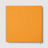 Elegantes orangefarbenes Gästebuch 12"x12" mit ind (Rückseite)