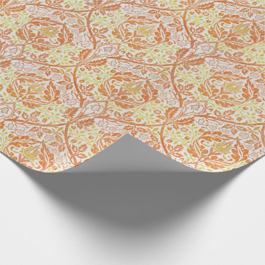 Elegantes Orangefarbenes Muster Geschenkpapier (Ecke)