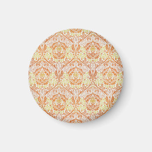 Elegantes Orangefarbenes Muster Magnet