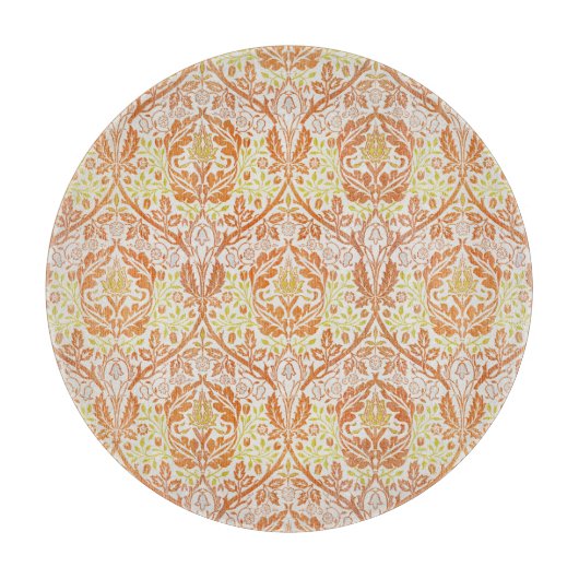 Elegantes Orangefarbenes Muster Schneidebrett (Vorderseite)