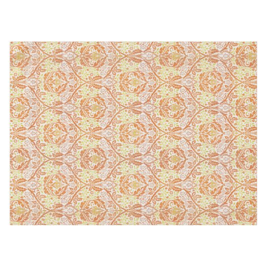 Elegantes Orangefarbenes Muster Tischdecke (Vorderseite (Horizontal))