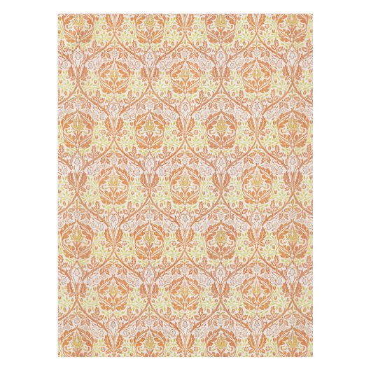 Elegantes Orangefarbenes Muster Tischdecke (Vorderseite)