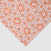 Elegantes, orangefarbenes und rosa modernes geomet seidenpapier (Ausschnitt)