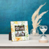 Elegantes, orangefarbenes Wasser mit Blumenmuster  Fotoplatte (InSitu)