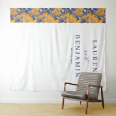 Elegantes Orangenblütenmuster Wandteppich (Beispiel (Horizontal))