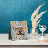 Elegantes Orangenfarbenes Wildblumen Barnwood Fotoplatte (InSitu)