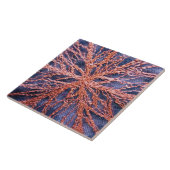 Elegantes Orangenindigo in überdimensionaler Stick Fliese (Seite)