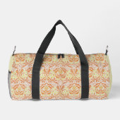 Elegantes oranges Blumenmuster Duffle Bag (Rückseite)