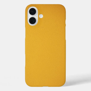 Elegantes oranges Leder iPhone 16 Plus Hülle