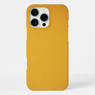 Elegantes oranges Leder iPhone 16 Pro Max Hülle