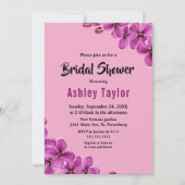 Elegantes Orchid Blume Rose Blumenstrauß Brautpart Einladung (Vorderseite)