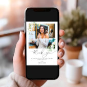 Elegantes Orchid Brautparty Foto Dankeschön Karte