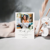 Elegantes Orchid Brautparty Foto Dankeschön Karte