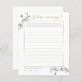 Elegantes Orchid-Brautparty mit Memory Game (Vorne/Hinten)