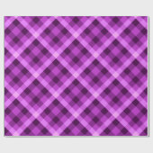 Elegantes Orchid Lila Kariertes Wrapping Paper Geschenkpapier (Flach)