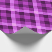 Elegantes Orchid Lila Kariertes Wrapping Paper Geschenkpapier (Ecke)