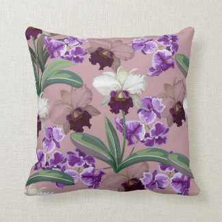 Elegantes Orchid Muster Kissen