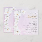 Elegantes Orchid Pink Ästhetisches Brautparty Einladung (Vorne/Hinten)