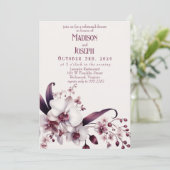 Elegantes Orchid Probe Dinner Einladung (Stehend Vorderseite)