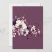 Elegantes Orchid Probe Dinner Einladung (Rückseite)