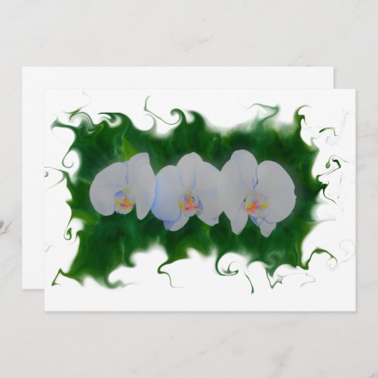 Elegantes Orchideengemälde (Vorne/Hinten)