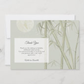 Elegantes Oriental Bamboo Foto Danke Karte (Vorderseite)