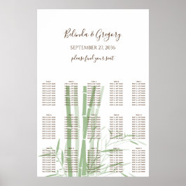 Elegantes Orientalisches Bambus Hochzeitsszenario Poster