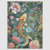 Elegantes Orientalisches Gartentheater Dekoratives Seidenpapier (Vorderseite)