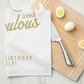 Elegantes Ornament 50 und fabelhafte 50. Geburtsta Geschirrtuch (Viertel Falte)