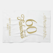 Elegantes Ornament 60 und fabelhafte 60. Geburtsta Geschirrtuch (Horizontal)