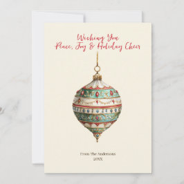 Elegantes Ornament Weihnachten Foto Weihnachtskart