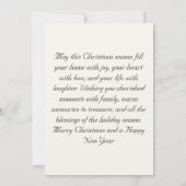 Elegantes Ornament Weihnachtsfotokarte Einladung (Rückseite)