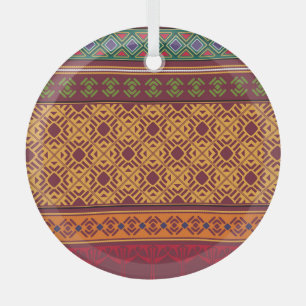 Elegantes ornamentales Afrika: Indischer ethnische Ornament Aus Glas