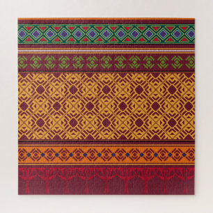 Elegantes ornamentales Afrika: Indischer ethnische Puzzle