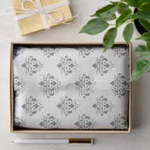 Elegantes, ornamentales Seidenpapier für die Hochz
