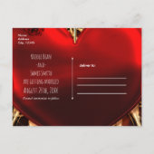 Elegantes Ornamentieren Blumenstrauß, schwarz und Ankündigungspostkarte (Rückseite)