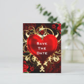 Elegantes Ornamentieren Blumenstrauß, schwarz und Ankündigungspostkarte (Stehend Vorderseite)