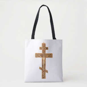 Elegantes orthodoxes Goldkreuz Tasche
