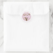 Elegantes Osterblumendesign Runder Aufkleber (Tasche)