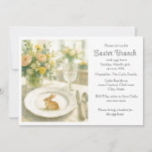 Elegantes Osterbrunch-Menü Einladung (Vorderseite)