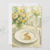 Elegantes Osterbrunch-Menü Einladung (Rückseite)