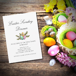 Elegantes Osterdekor Eizellen Abendessen Einladung