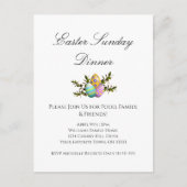 Elegantes Osterdekor Eizellen Abendessen Einladungspostkarte (Vorderseite)