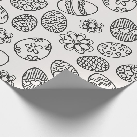 Elegantes Osterei-Blumenmuster-Packpapier Geschenkpapier (Ecke)
