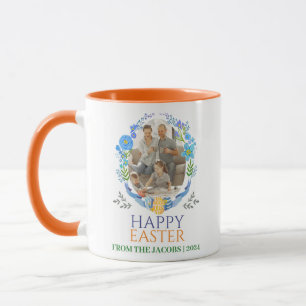 Elegantes Osterfloral Kalligrafie Christliches Fot Tasse