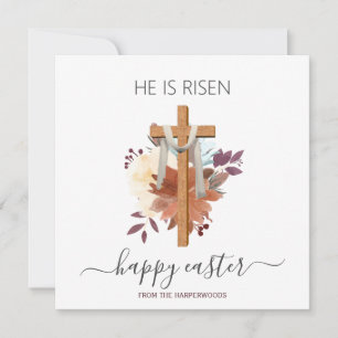 Elegantes Osterfloral Kalligrafie Christliches Kre Feiertagskarte