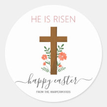 Elegantes Osterfloral Kalligrafie Christliches Kre