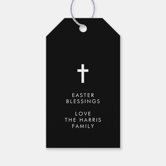 Elegantes Osterkreuz Geschenkanhänger (Vorderseite)