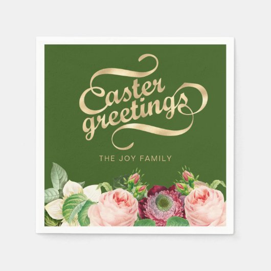 Elegantes Ostern Serviette (Vorderseite)